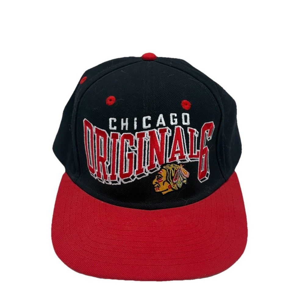 Chicago Blackhawks CCM SnapBack Hat Vintage NHL American Needle Hockey Red